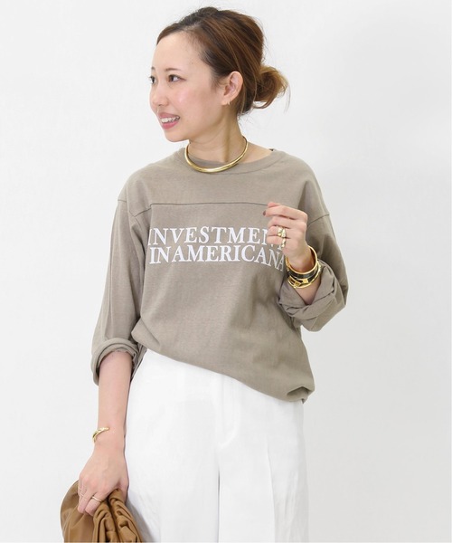 Deuxieme Classe(ドゥーズィエムクラス)の「【AMERICANA/アメリカーナ】FOOTBALL Tシャツ(Tシャツ/カットソー・レディース・ホワイト/ベージュ/タン/ブラック系その他・FREE)」の4枚目の写真