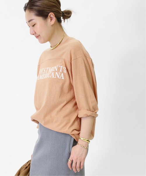 Deuxieme Classe(ドゥーズィエムクラス)の「【AMERICANA/アメリカーナ】FOOTBALL Tシャツ(Tシャツ/カットソー・レディース・ホワイト/ベージュ/タン/ブラック系その他・FREE)」の8枚目の写真