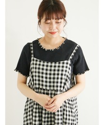 Samansa Mos2 | トタンテレコ配色メロー半袖カットソー(Tシャツ/カットソー)