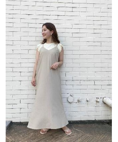 flower(フラワー)の「ナチュラルハングアウトワンピース(ワンピース・レディース・ブラック/ベージュ・FREE)」の15枚目の写真