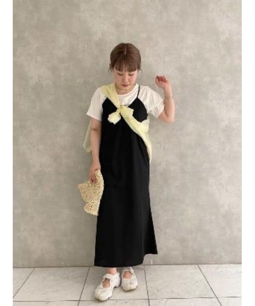flower(フラワー)の「ナチュラルハングアウトワンピース(ワンピース・レディース・ブラック/ベージュ・FREE)」の10枚目の写真