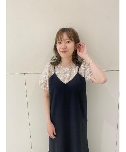 flower(フラワー)の「ナチュラルハングアウトワンピース(ワンピース・レディース・ブラック/ベージュ・FREE)」の8枚目の写真