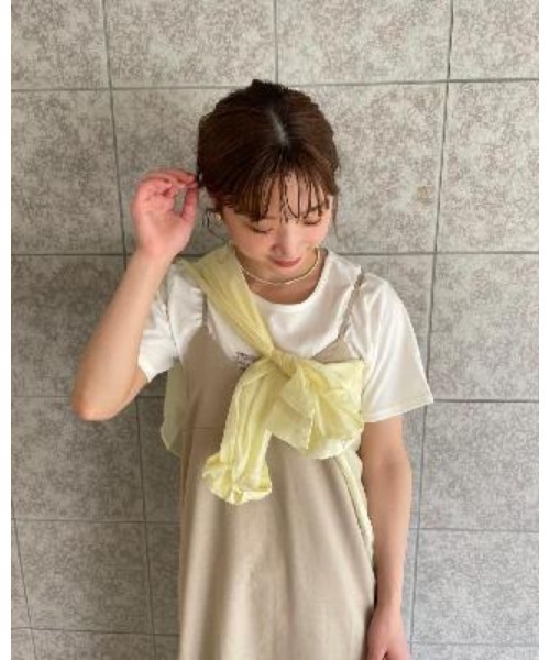 flower(フラワー)の「ナチュラルハングアウトワンピース(ワンピース・レディース・ブラック/ベージュ・FREE)」の5枚目の写真