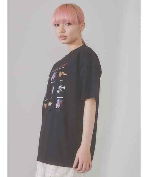 merry jenny(メリージェニー)の「熱帯魚図鑑Tee(Tシャツ/カットソー・レディース・オフホワイト/ブラック・FREE)」の13枚目の写真