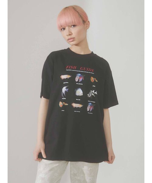 merry jenny(メリージェニー)の「熱帯魚図鑑Tee(Tシャツ/カットソー・レディース・オフホワイト/ブラック・FREE)」の22枚目の写真