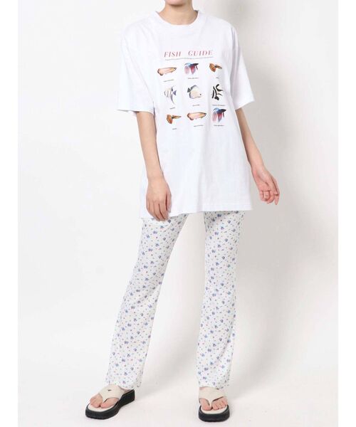 merry jenny(メリージェニー)の「熱帯魚図鑑Tee(Tシャツ/カットソー・レディース・オフホワイト/ブラック・FREE)」の6枚目の写真
