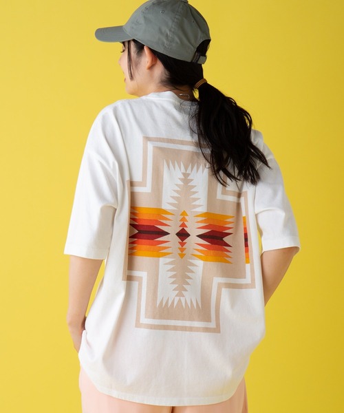 PENDLETON(ペンドルトン)の「Back Print Tee(Tシャツ/カットソー・メンズ・チャコールグレー/ブラック/ライトホワイト/レッド/オフホワイト/ベージュ/ターコイズブルー/グレー系その他/ミント/ホワイト系その他・M/L)」の3枚目の写真