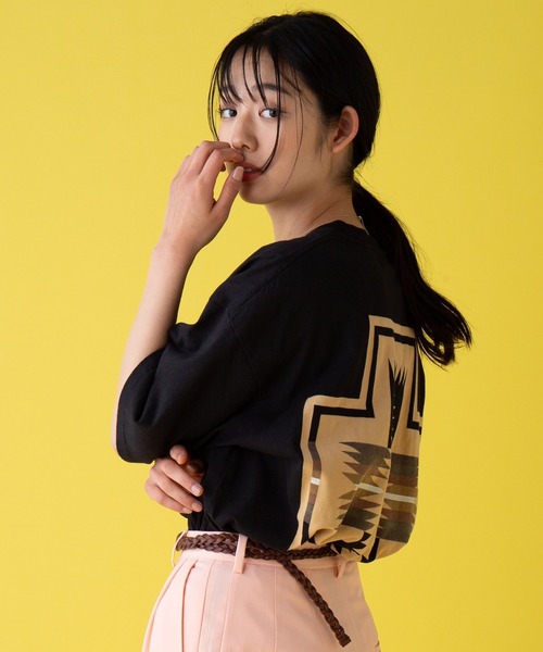 PENDLETON(ペンドルトン)の「Back Print Tee(Tシャツ/カットソー・メンズ・チャコールグレー/ブラック/ライトホワイト/レッド/オフホワイト/ベージュ/ターコイズブルー/グレー系その他/ミント/ホワイト系その他・M/L)」の5枚目の写真