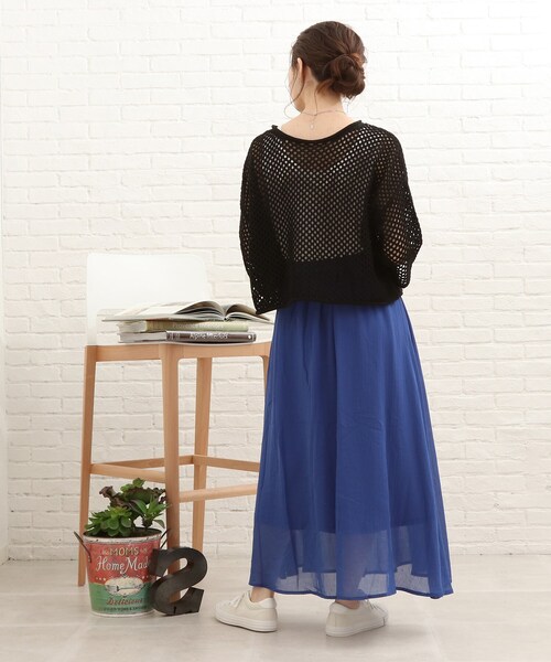 SHOO・LA・RUE（シューラルー）の「◆ボイルスギャザースカート（スカート・レディース・ピンク系/ネイビー/ブラック/オレンジ・00）」の6枚目の写真