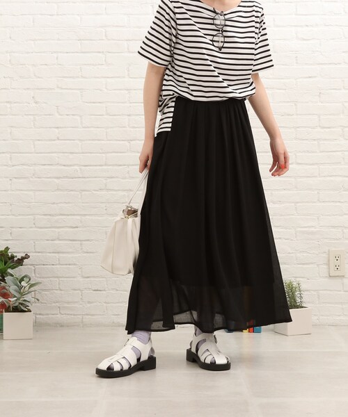 SHOO・LA・RUE（シューラルー）の「◆ボイルスギャザースカート（スカート・レディース・ピンク系/ネイビー/ブラック/オレンジ・00）」の19枚目の写真