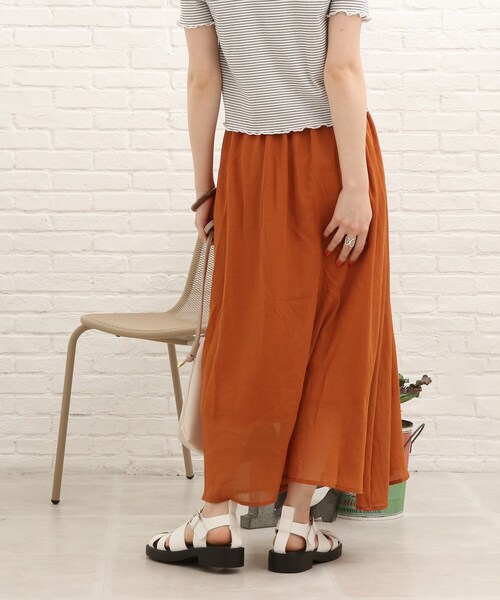 SHOO・LA・RUE（シューラルー）の「◆ボイルスギャザースカート（スカート・レディース・ピンク系/ネイビー/ブラック/オレンジ・00）」の20枚目の写真