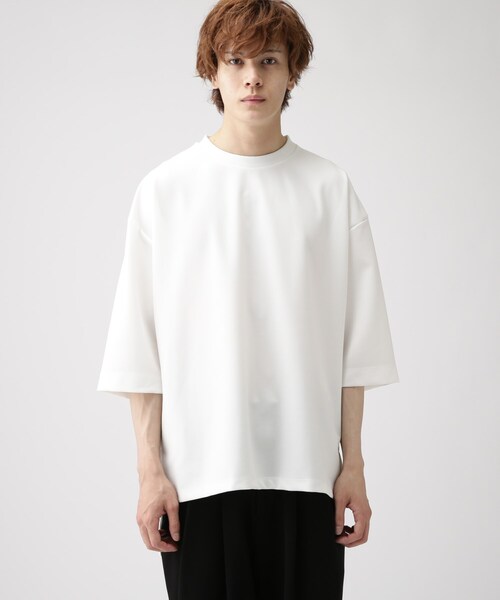 tk.TAKEO KIKUCHI（ティーケータケオキクチ）の「◆フロントバックディファレンスTシャツ（Tシャツ/カットソー・メンズ・ブラック/オフホワイト・02/03）」の5枚目の写真