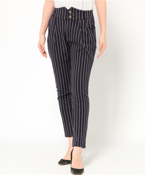 DISCOAT（ディスコート）の「【Discoat】レジメストライプHWスキニー（その他パンツ・レディース・ネイビー/スミクロ・LARGE/SMALL/MEDIUM）」の2枚目の写真