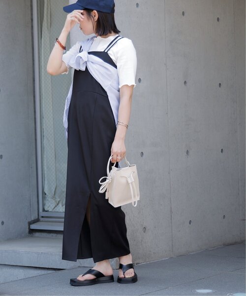 frames RAY CASSIN（フレームスレイカズン）の「キャミワンピ+テレコインナーセット（ワンピース・レディース・ブラック/カーキ/キナリ・FREE）」の2枚目の写真