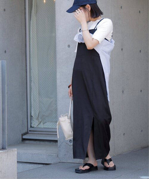 frames RAY CASSIN（フレームスレイカズン）の「キャミワンピ+テレコインナーセット（ワンピース・レディース・ブラック/カーキ/キナリ・FREE）」の4枚目の写真