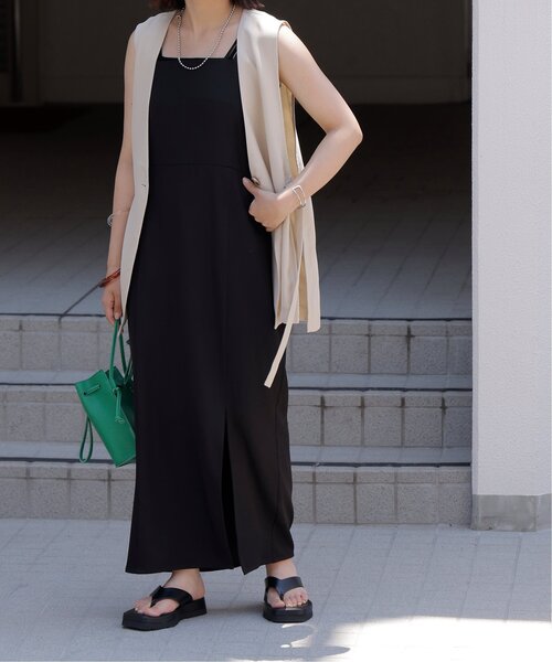 frames RAY CASSIN（フレームスレイカズン）の「キャミワンピ+テレコインナーセット（ワンピース・レディース・ブラック/カーキ/キナリ・FREE）」の7枚目の写真