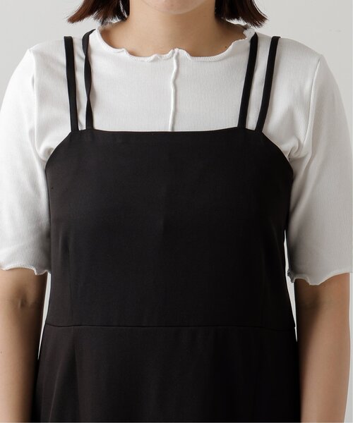 frames RAY CASSIN（フレームスレイカズン）の「キャミワンピ+テレコインナーセット（ワンピース・レディース・ブラック/カーキ/キナリ・FREE）」の11枚目の写真