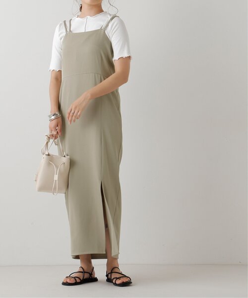 frames RAY CASSIN（フレームスレイカズン）の「キャミワンピ+テレコインナーセット（ワンピース・レディース・ブラック/カーキ/キナリ・FREE）」の6枚目の写真