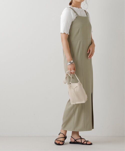 frames RAY CASSIN（フレームスレイカズン）の「キャミワンピ+テレコインナーセット（ワンピース・レディース・ブラック/カーキ/キナリ・FREE）」の12枚目の写真