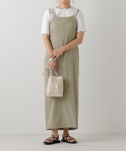 frames RAY CASSIN（フレームスレイカズン）の「キャミワンピ+テレコインナーセット（ワンピース・レディース・ブラック/カーキ/キナリ・FREE）」の15枚目の写真