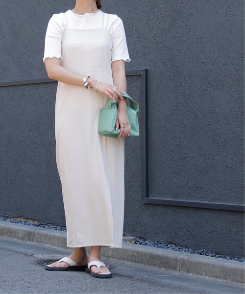 frames RAY CASSIN（フレームスレイカズン）の「キャミワンピ+テレコインナーセット（ワンピース・レディース・ブラック/カーキ/キナリ・FREE）」の9枚目の写真