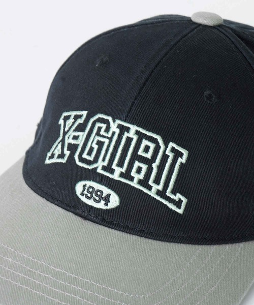X-girl(エックスガール)の「COLLEGE LOGO CAP(キャップ・レディース・ブラック/ネイビー/ブラウン・ONE SIZE)」の9枚目の写真