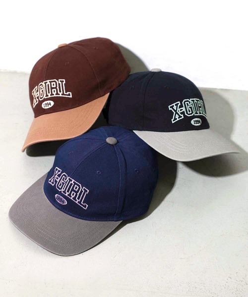 X-girl(エックスガール)の「COLLEGE LOGO CAP(キャップ・レディース・ブラック/ネイビー/ブラウン・ONE SIZE)」の19枚目の写真