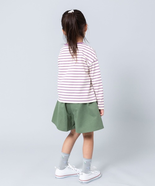 trois lapins kp（トロワラパンケーピー）の「コットンツイルキュロット(100～130cm)（その他パンツ・キッズ・パープル/カーキ・120cm/130cm/110cm）」の4枚目の写真