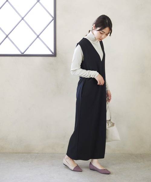 menue(メヌエ)の「【ふわっと軽い エアスイート】 バイカラーフラットパンプス(パンプス・レディース・ブラック系その他/グレイッシュベージュ/プラム/グレー系その他/ゼブラ/ネイビー系・21.5cm/22.0cm/22.5cm/23.0cm/23.5cm/24.0cm/24.5cm/25.0cm/25.5cm/26.0cm)」の13枚目の写真