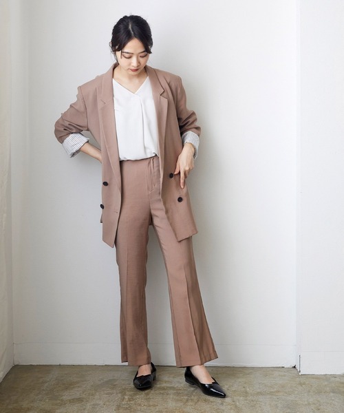 menue(メヌエ)の「【ふわっと軽い エアスイート】 バイカラーフラットパンプス(パンプス・レディース・ブラック系その他/グレイッシュベージュ/プラム/グレー系その他/ゼブラ/ネイビー系・21.5cm/22.0cm/22.5cm/23.0cm/23.5cm/24.0cm/24.5cm/25.0cm/25.5cm/26.0cm)」の11枚目の写真