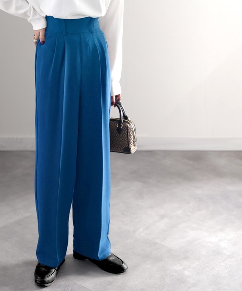 classicalelf(クラシカルエルフ)の「瞬時に美脚。ハイウエストダブルタックフレアセンタープレスパンツ(スラックス・レディース・チャコールグレー/ブラック/ホワイト系その他/ブラウン系その他/ブルー・SMALL/MEDIUM/LARGE/X-LARGE)」の22枚目の写真