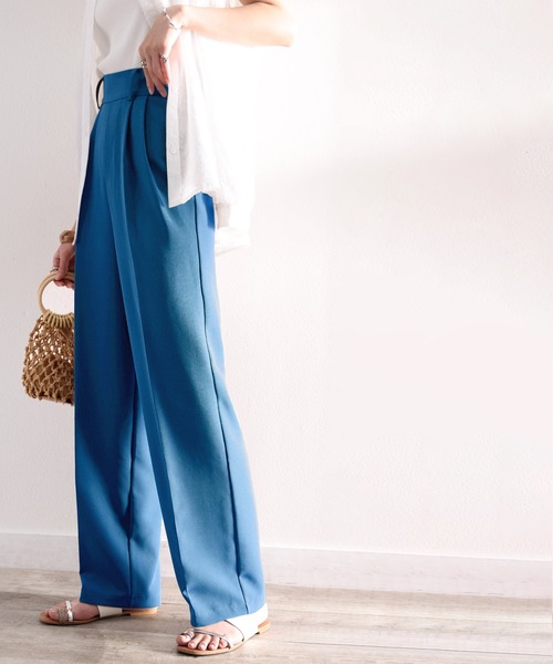 classicalelf(クラシカルエルフ)の「瞬時に美脚。ハイウエストダブルタックフレアセンタープレスパンツ(スラックス・レディース・チャコールグレー/ブラック/ホワイト系その他/ブラウン系その他/ブルー・SMALL/MEDIUM/LARGE/X-LARGE)」の20枚目の写真