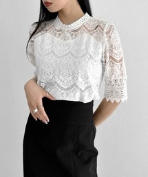 High neck lace tops / ハイネックレーストップス