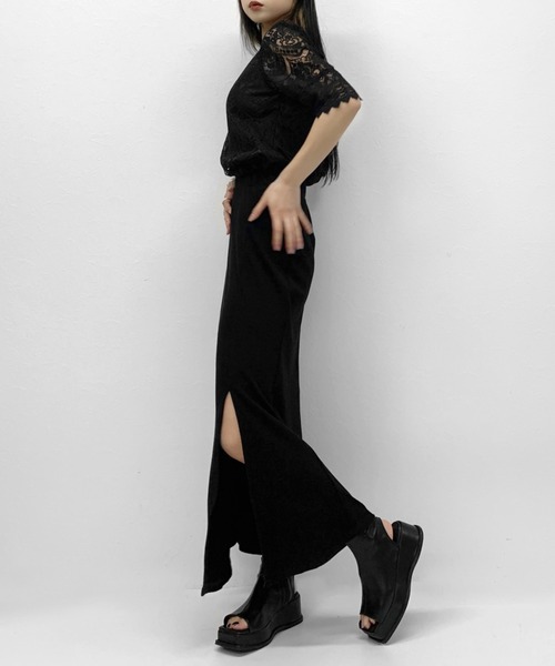 LVEU.(ラブユ.)の「High neck lace tops / ハイネックレーストップス(シャツ/ブラウス・レディース・ブラック/ホワイト・FREE)」の8枚目の写真