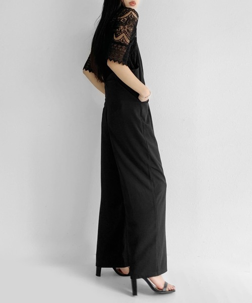 LVEU.(ラブユ.)の「High neck lace tops / ハイネックレーストップス(シャツ/ブラウス・レディース・ブラック/ホワイト・FREE)」の3枚目の写真