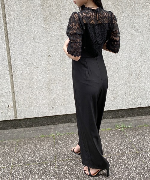 LVEU.(ラブユ.)の「High neck lace tops / ハイネックレーストップス(シャツ/ブラウス・レディース・ブラック/ホワイト・FREE)」の7枚目の写真