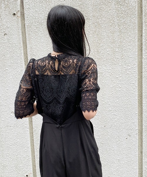 LVEU.(ラブユ.)の「High neck lace tops / ハイネックレーストップス(シャツ/ブラウス・レディース・ブラック/ホワイト・FREE)」の9枚目の写真