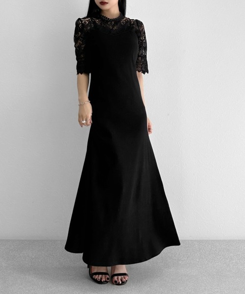 LVEU.(ラブユ.)の「High neck lace tops / ハイネックレーストップス(シャツ/ブラウス・レディース・ブラック/ホワイト・FREE)」の14枚目の写真