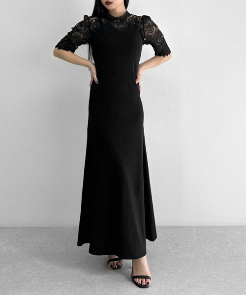 LVEU.(ラブユ.)の「High neck lace tops / ハイネックレーストップス(シャツ/ブラウス・レディース・ブラック/ホワイト・FREE)」の18枚目の写真