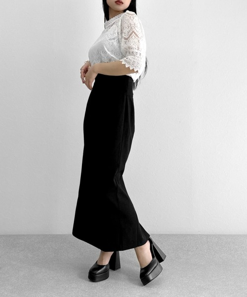 LVEU.(ラブユ.)の「High neck lace tops / ハイネックレーストップス(シャツ/ブラウス・レディース・ブラック/ホワイト・FREE)」の21枚目の写真