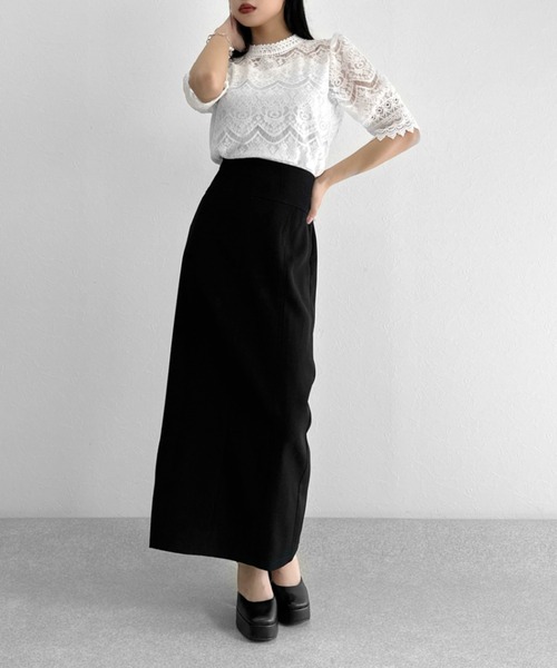 LVEU.(ラブユ.)の「High neck lace tops / ハイネックレーストップス(シャツ/ブラウス・レディース・ブラック/ホワイト・FREE)」の22枚目の写真
