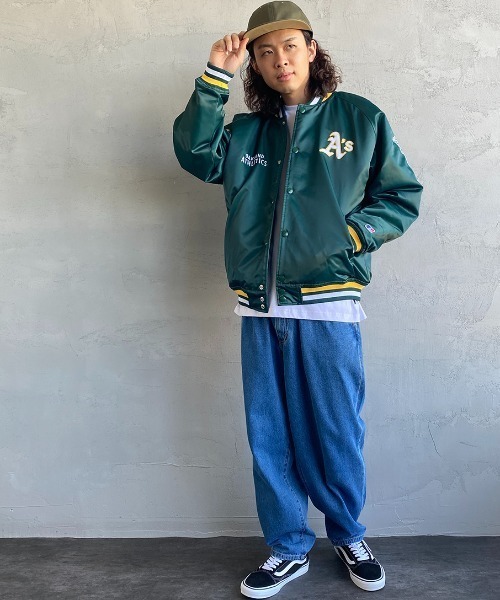 fanatics MLB アスレチックススタジャングリーンジャケット