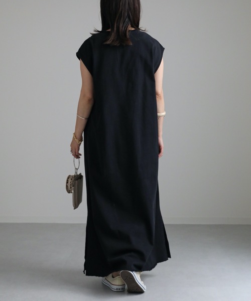 ap retro（アプレトロ）の「フリンジVネックワンピース（ワンピース・レディース・アイボリー/ブラック/ナチュラル/ベージュ/カーキ・FREE）」の18枚目の写真