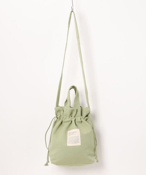 and it_（アンドイット）の「２way巾着バッグ（ショルダーバッグ・レディース・カーキ/ブルー/マスタード/バイオレット/グレイッシュベージュ/チャコール/ライラック/ペールイエロー/ライトグリーン/レッド系その他/グレー/ネイビー/オレンジ/ベージュ系その他/グリーン/ブラック系その他/レモンイエロー/ブルーパープル/ミント/グリーン系その他/ピンク系その他/ブルー系その他/ネイビー系/ライトイエロー/ブラック/ブルー系/グリーン系/オレンジ系/カーキ系/イエロー系/レッド系・FREE）」の11枚目の写真