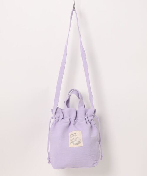 and it_（アンドイット）の「２way巾着バッグ（ショルダーバッグ・レディース・カーキ/ブルー/マスタード/バイオレット/グレイッシュベージュ/チャコール/ライラック/ペールイエロー/ライトグリーン/レッド系その他/グレー/ネイビー/オレンジ/ベージュ系その他/グリーン/ブラック系その他/レモンイエロー/ブルーパープル/ミント/グリーン系その他/ピンク系その他/ブルー系その他/ネイビー系/ライトイエロー/ブラック/ブルー系/グリーン系/オレンジ系/カーキ系/イエロー系/レッド系・FREE）」の21枚目の写真