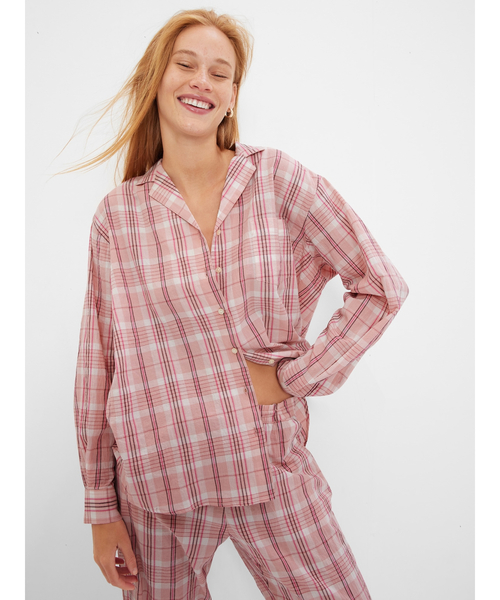 GAP(ギャップ)の「チェック パジャマシャツ(ルームウェア/パジャマ・レディース・グリーン/ピンク/ブルー・M/S/L/XS/XXS)」の3枚目の写真