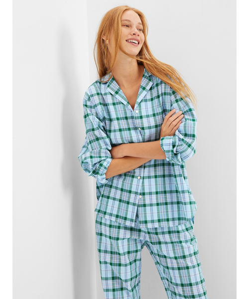 GAP(ギャップ)の「チェック パジャマシャツ(ルームウェア/パジャマ・レディース・グリーン/ピンク/ブルー・M/S/L/XS/XXS)」の1枚目の写真