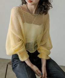 mystic | モヘア混シアーニットプルオーバー(ニット/セーター)