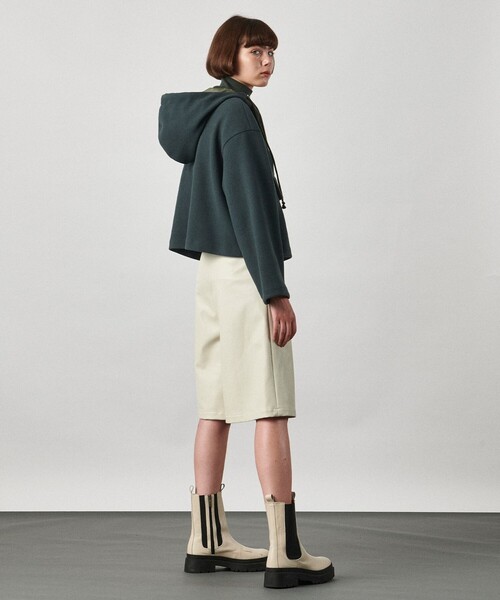 JOSEPH STUDIO（ジョゼフストゥディオ）の「フラッフィーテリー　フーディ（パーカー・レディース・アイボリー系/ダークグリーン系・2/4/6）」の6枚目の写真