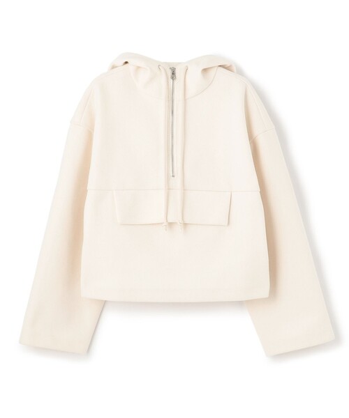 JOSEPH STUDIO（ジョゼフストゥディオ）の「フラッフィーテリー　フーディ（パーカー・レディース・アイボリー系/ダークグリーン系・2/4/6）」の7枚目の写真